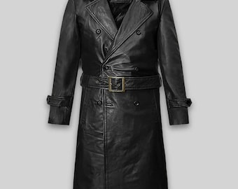 Men’s Nappa Leather Trench Coat | Superhero Movie Replica Outerwear