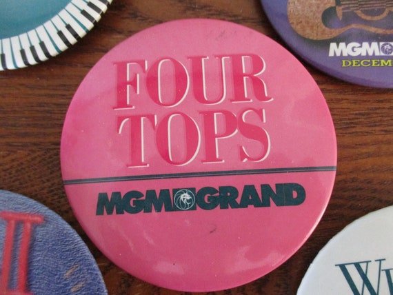 Vintage Set of Five MGM Grand Concert Pinback But… - image 5