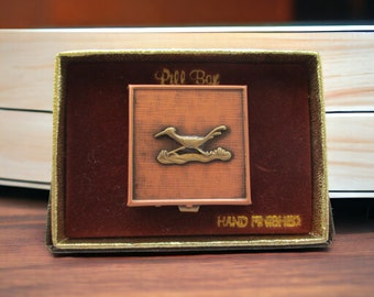 Copper Roadrunner Pill Box in Original Box
