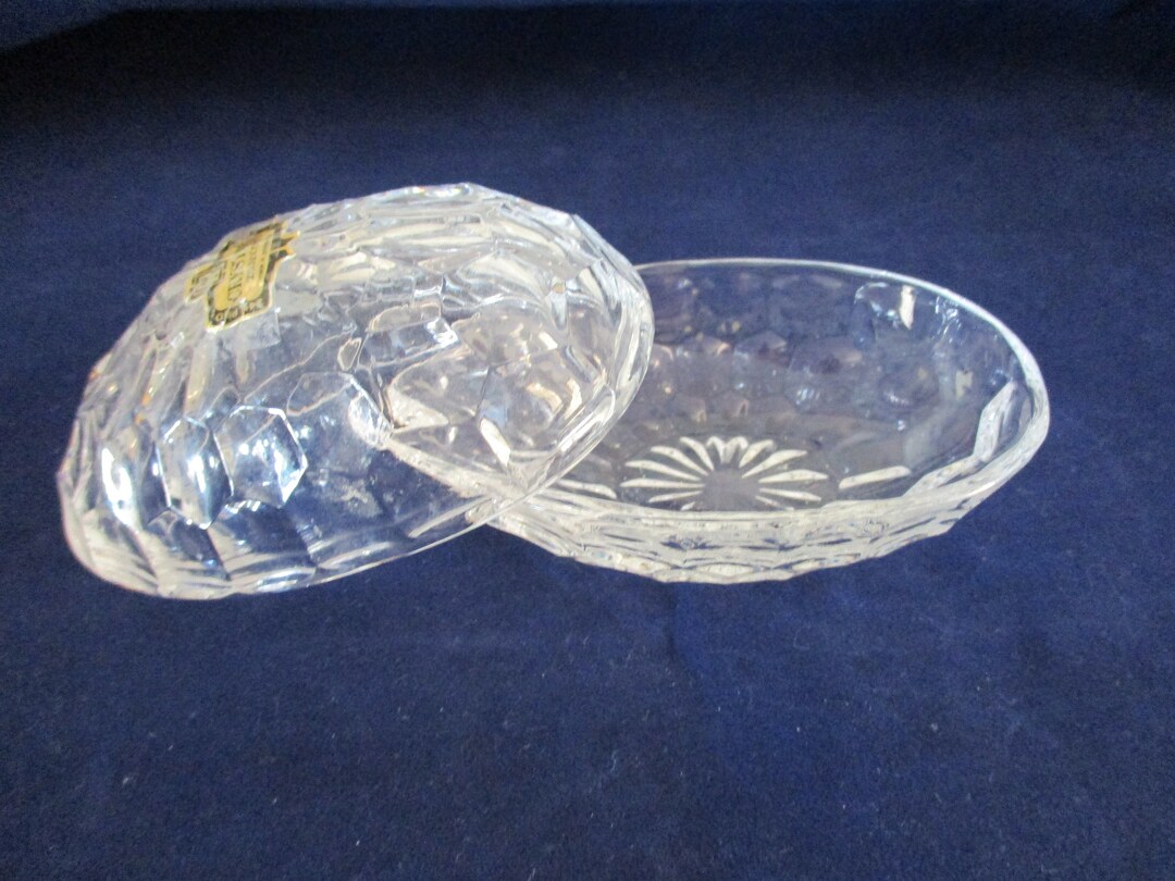 Vintage Lead Crystal Egg by Zajecar Made in Yugoslavia Etsy