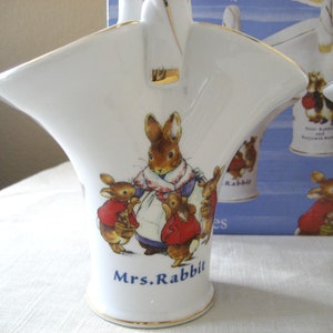 Vase De Jardin Anglais Beatrix Potter - Décoration Intérieure - Dimensions 11,5 X 5,5 X 6 Cm