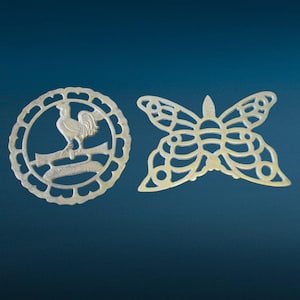 Vintage Brass Rooster Trivet or Brass Butterfly Trivet, Choice of One