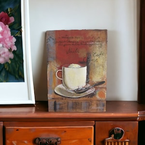 3D Wall Tile Plaque, Cafe Creme by Silvia Vassileva