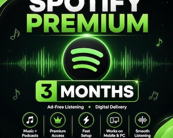3 Months for Spotify Music | Ad-Free, Offline Playback (Digital Delivery)