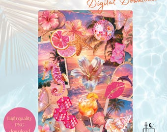 Y2K Summer Vibes Kindle Insert | Digital Download for Kindle Case