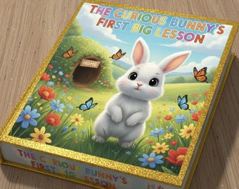Livre électronique pour enfants, livre pour enfants, livre d'histoires pour enfants, livre pour enfants, livre pour l'heure du coucher, téléchargement numérique, livre d'histoires La première grande leçon de The Curious Bunny