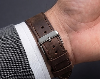 Leren Apple Watch-band | 38 40 41 mm | 42 44 45 46 49 mm | Ultra, SE 1 2 3 | Leren Apple Watch-band