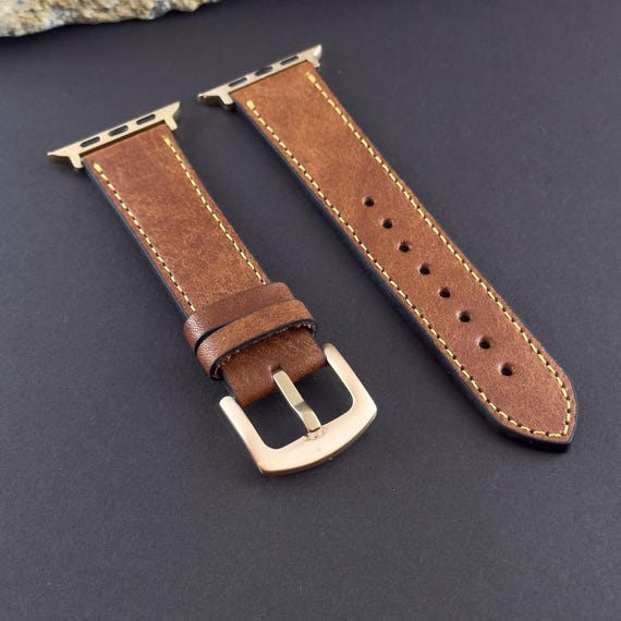 Handmade Apple Watch 38mm 40mm 41mm 42mm 44mm 45mm 46mm 49mm Serie 10 11 Ultra 1 2 3 SE Apple Watch Italian Pueblo Leather Strap, Watch Band