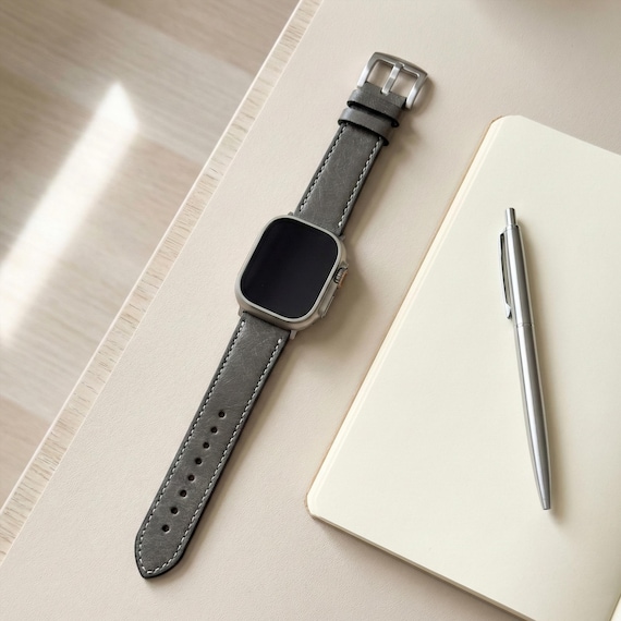 Apple Watch Handmade Italian Pueblo Leather Band | 38 40 41 42 44 45 46 49 mm | SE Ultra 1 2 3 10 11 | Apple Leather Strap | Gift for Him