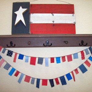 4th of July Patriotic Mini Scrappy Banner/ Americana Banner/ Labor Day Garland/ Photo Prop in Vintage Red, White and Blue image 9