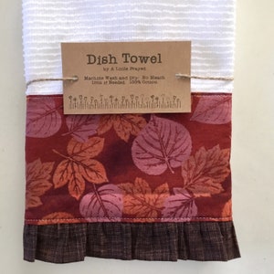 Fall Leaves Dish Towel: Decorative Kitchen Bar Mop Towel