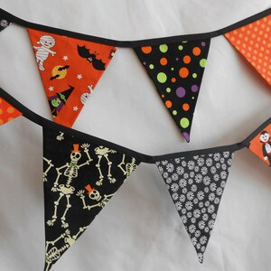 Halloween Banner with Skeletons, Vampires, Witches, and Mummies Flags / Party Banner / Photo Prop/ Halloween Bunting image 2