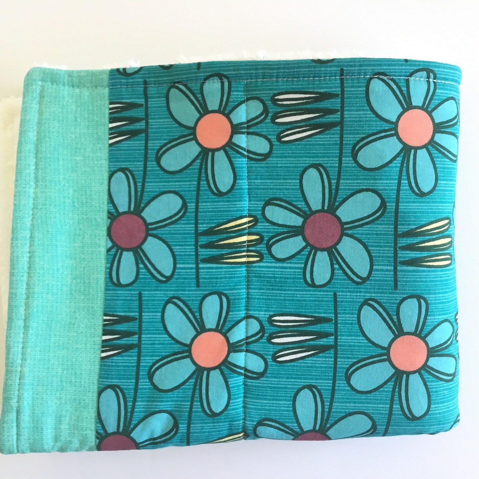 Dish Drying Mat / Spring Floral Dish Mat/ Dish Drainer Teal Etsy