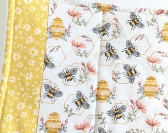 Bumble Bee Dish Drying Mat: 100% Cotton Kitchen Towel
