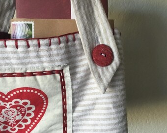 Rustic Hanging Mail Pouch Mailbox letter holder