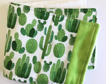 Dish Drying Mat / Dish Drainer/ Dish Mat In Green Cactus / Kitchen Drying Towel