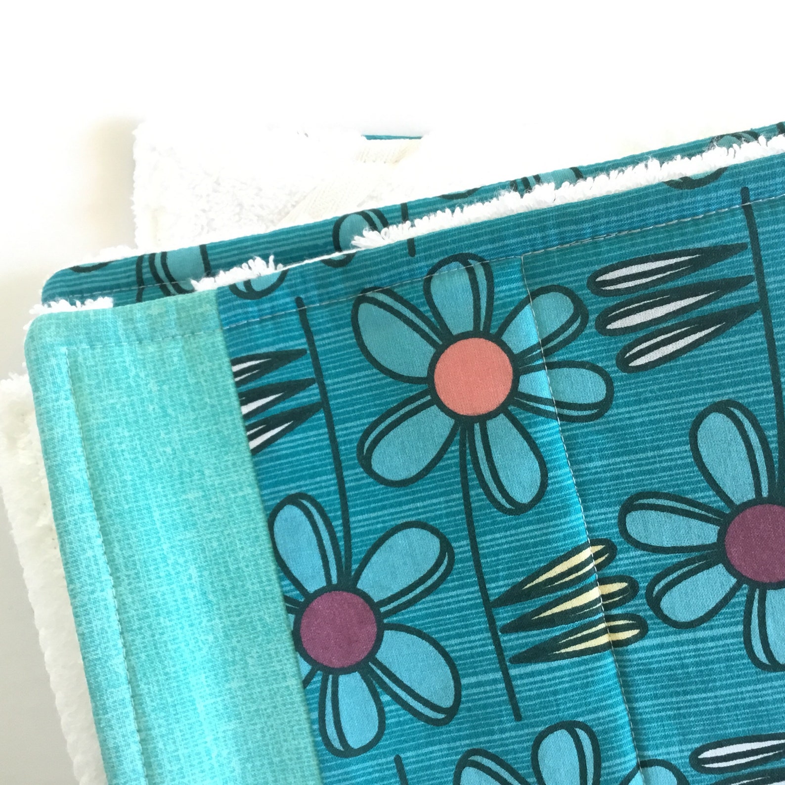 Dish Drying Mat / Spring Floral Dish Mat/ Dish Drainer Teal Etsy