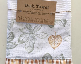 Dish Towel / Kitchen Bar Mop Towel /Fall Kitchen Leaves Tea Towel