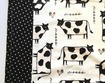 Cow Print Dish Drying Mat: Farmhouse Kitchen Decor