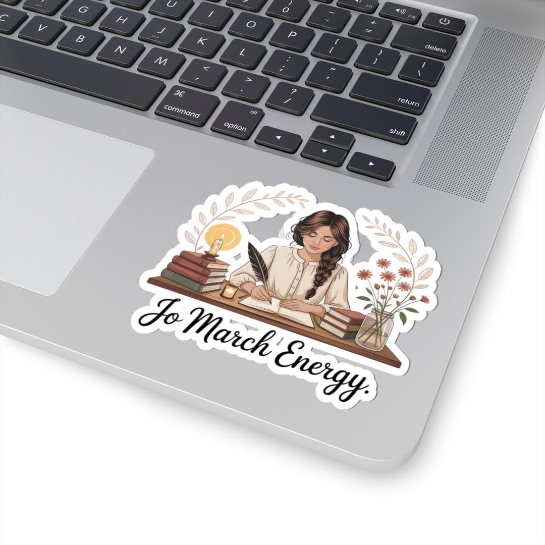 Cozy Writing Girl Sticker | Kiss-cut Sticker, Journal Aesthetic, 'jo ...