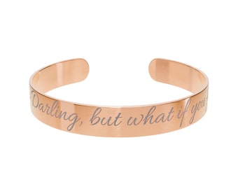 Engraved Cuff Bracelet, Personalized Bracelet, Inspirational Jewelry, Custom Quote Bracelet, Gift for Her, Silver Cuff Bracelet