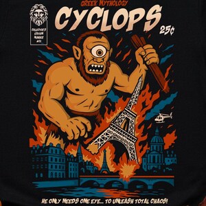 PNG Halloween Monstruo Un Ojo, Diseño Criatura Mágica Antigua para Sublimación, Ilustración Épica DTF