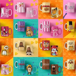 52 Classic Cartoon Designs for Mugs | High Quality JPG Files 300 DPI | Fun Designs for Sublimation and Mugs image 2