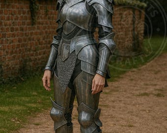 Medieval Handmade Steel Women's Full Plate Armor: Medieval LARP Cosplay Custom-Fit Heavy Duty Armor