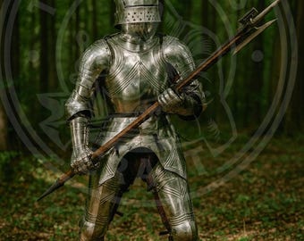 Handcrafted Gothic Knight Armor Suit: Full Body Cosplay, 15th Century Style