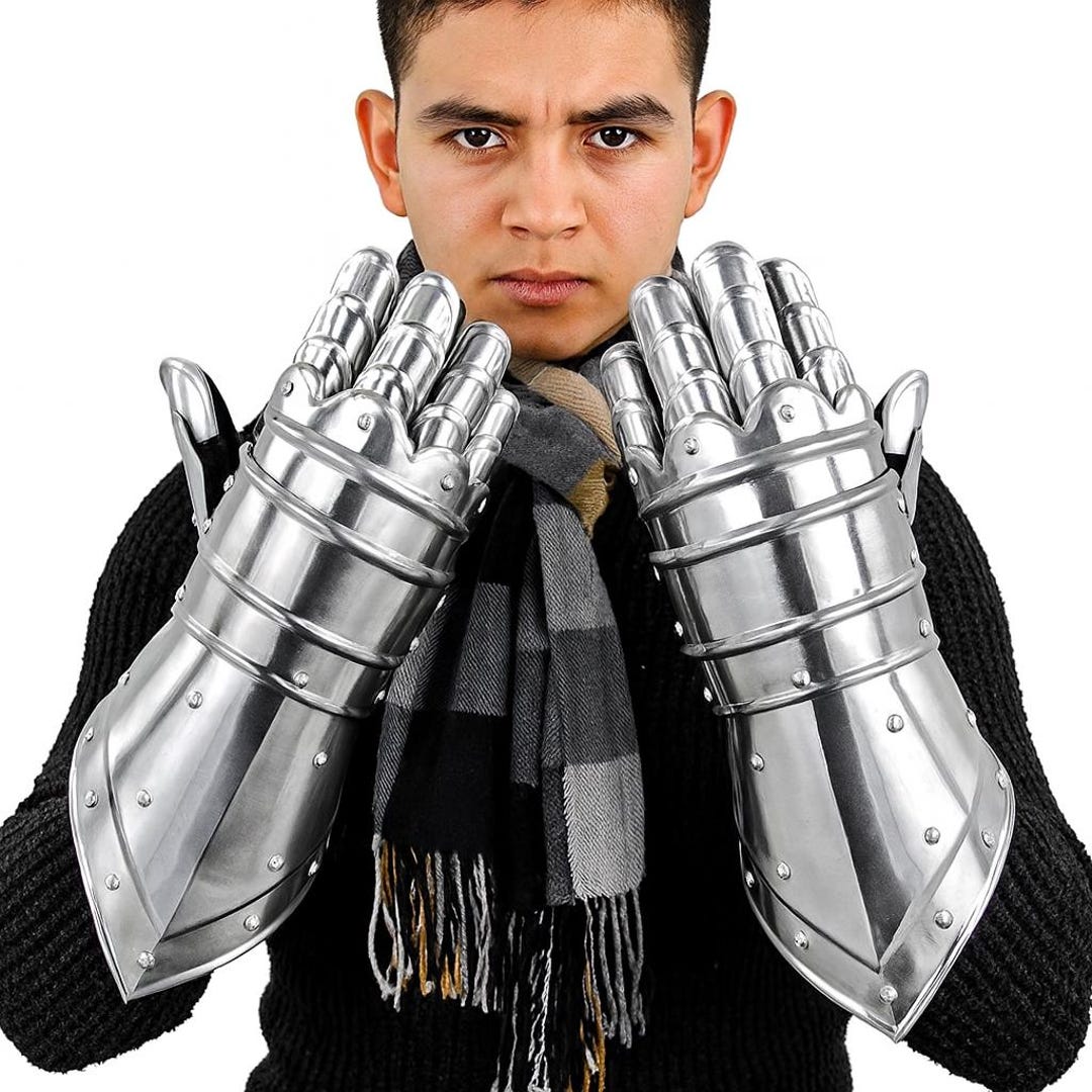 Medieval Steel Gauntlets – Articulated Knight Armor Gloves | LARP ...