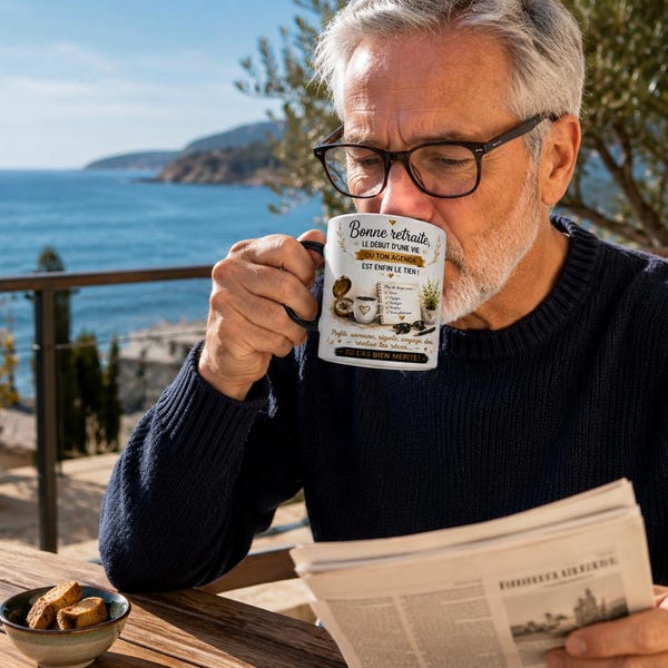 Taza de cerámica "Feliz Jubilación", regalo unisex para jubilados, idea de regalo para un compañero que se marcha.