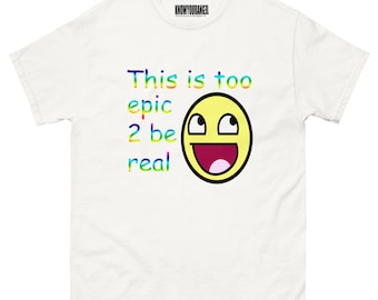 Epic Face Roblox T-Shirt: Y2K Meme Graphic Tee