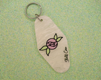 Chaveiro Motel Pérola Branca Rosa