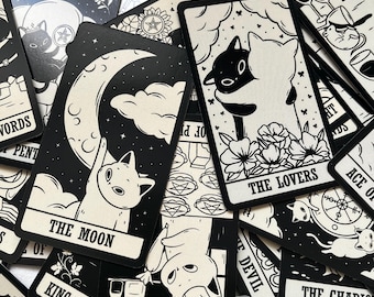 Baraja de Tarot del Gatito: Set de adivinación de 78 cartas con temática felina