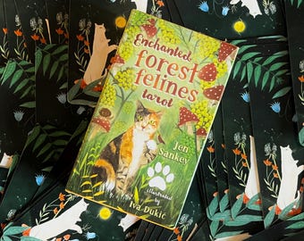 Baraja de Tarot del Gato del Bosque: 78 cartas con extravagantes ilustraciones de bosques