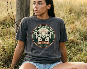 Pretty Deadly & Drawn Back Bow Hunter-shirt, vrouwelijke Bowhunter-T-shirt, boogschieten jachtshirt voor vrouwen, samengestelde Bow Hunting-T-shirt, Huntress cadeau