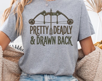 Bowhunter girl clubshirt, vrouwelijke Bow Hunter-shirt, shirt hertenjacht voor vrouwen, boogschieten jachtshirt, shirt jager, shirt hertenkamp, shirt hertenkamp