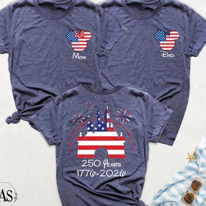 Disney 250 Shirt, 250th Anniversary, Custom Disney 250 Years Shirt, Disneyworld 250 Years of America Tee, Patriotic Shirts, Memorial Day Tee image 1