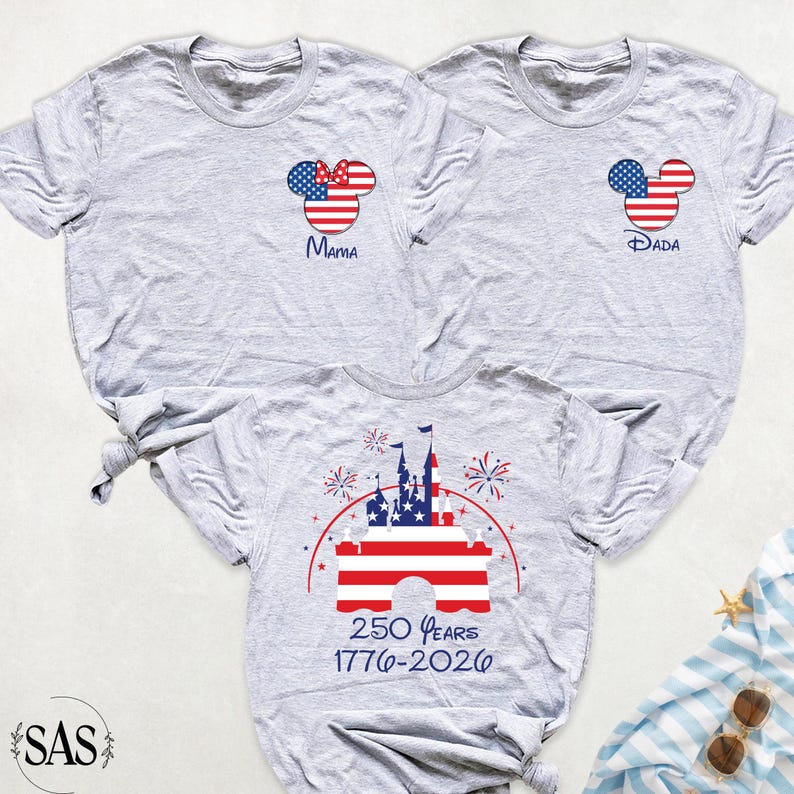 Disney 250 Shirt, 250th Anniversary, Custom Disney 250 Years Shirt, Disneyworld 250 Years of America Tee, Patriotic Shirts, Memorial Day Tee image 9