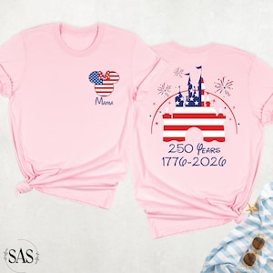 Disney 250 Shirt, 250th Anniversary, Custom Disney 250 Years Shirt, Disneyworld 250 Years of America Tee, Patriotic Shirts, Memorial Day Tee image 7