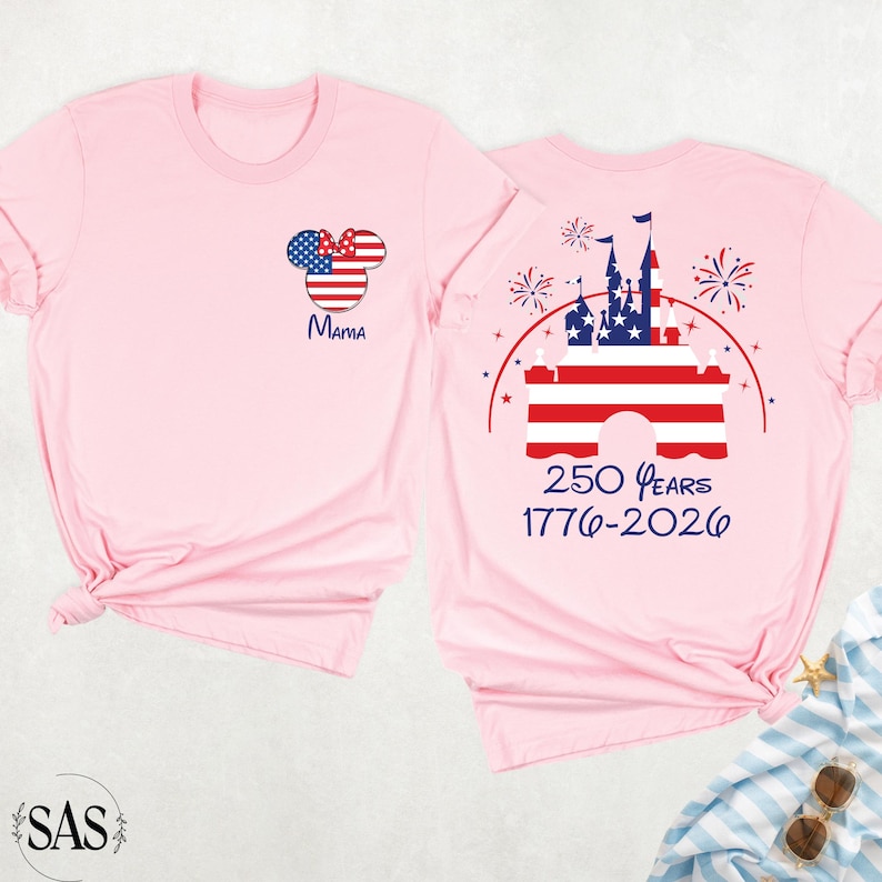 Disney 250 Shirt, 250th Anniversary, Custom Disney 250 Years Shirt, Disneyworld 250 Years of America Tee, Patriotic Shirts, Memorial Day Tee image 7
