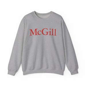 McGill Crewneck Sweatshirt for College Spirit, Cozy Casual for Students, University Apparel, Classic Campus Style House MD