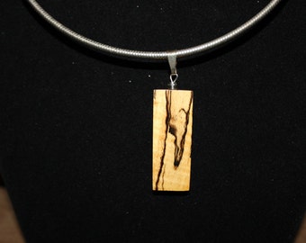 Spalted Oak Wood Necklace/Pendant/Slide