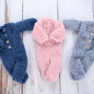 Newborn overalls, newborn alpaca romper, newborn outfit, photo prop
