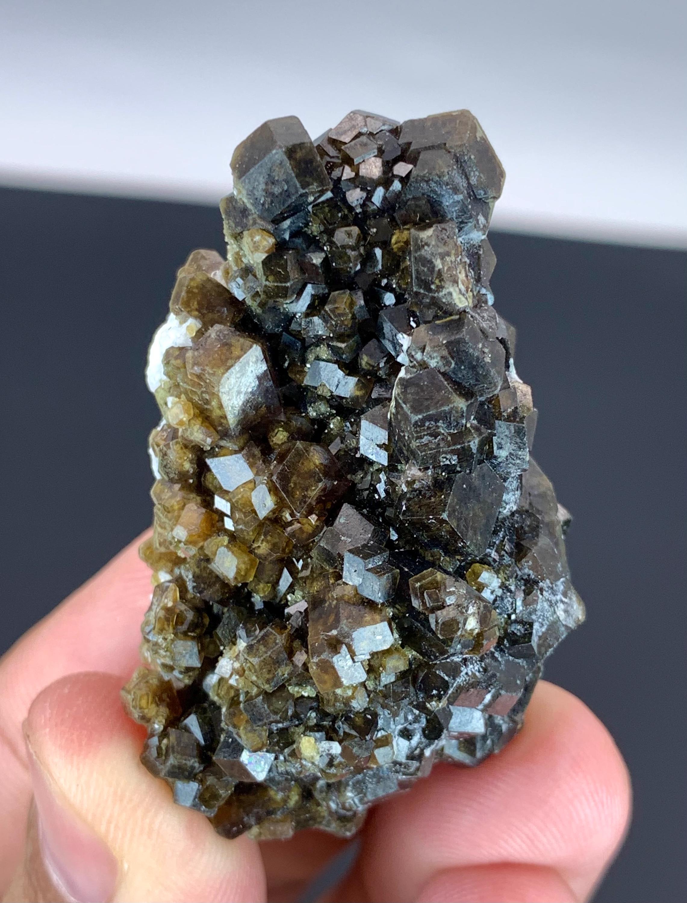 パキスタン スカルドゥ産 アンドラダイトガーネット パキスタン・スカルドゥ産アンドラダイトガーネット結晶クラスター標本