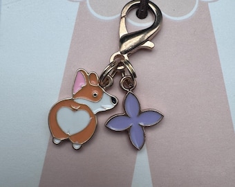 Corgi Bridle Charm, Dog Collar Charm, Horse Girl Gift, Pony Girl Accessory, Barn Tote Charm, Horse Show Good Luck Gift