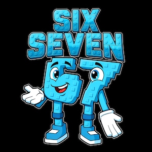 Steal a Brainrot Six Seven Italian Brainrot Kids Gaming Meme PNG, Baseball Number, Six Seven Ice Cream Drip 67 Meme Gen Alpha Slang PNG