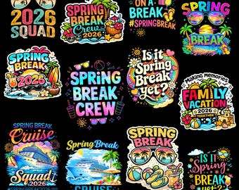 Paquete de PNG de vacaciones de primavera 2026, grupo de vacaciones de primavera, crucero familiar, crucero de vacaciones de primavera, PNG de viaje a la playa, vacaciones en la playa, PNG de vacaciones familiares
