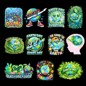 Earth Day PNG Bundle - Funny Earth Day Clipart & Kindness Printables | High-Res Transparent PNGs for Classroom, Stickers and Gifts