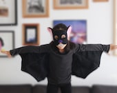 Kids bat costume, kids tshirt, bat mask, bat wings, bat costume boy, bat costume girl, bat kit, toys and gifts, bat dress up set, gift idea